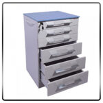 روتور MDF اکباتان EKBATAN مدل RMHS6/2 (6 کشو- شیشه رویه- قفل مرکزی- دستگیره استیل)